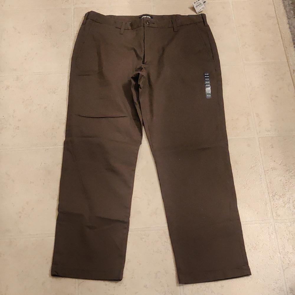New!Lands' End Weathered Brown Men's 36x30 Traditional Fit Pants Y2K Cottagecore